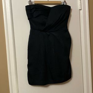 NWOT BCBGeneration strapless black dress LBD with pockets ruching
